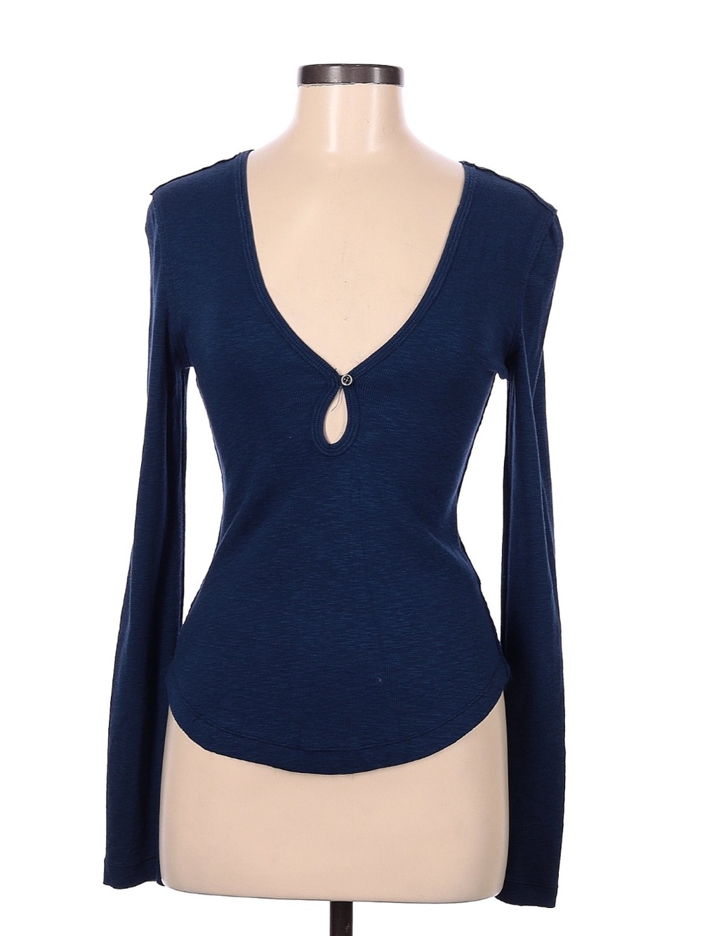 Free People | We the Free | Tate Keyhole Ribbed Long Sleeve Shirt